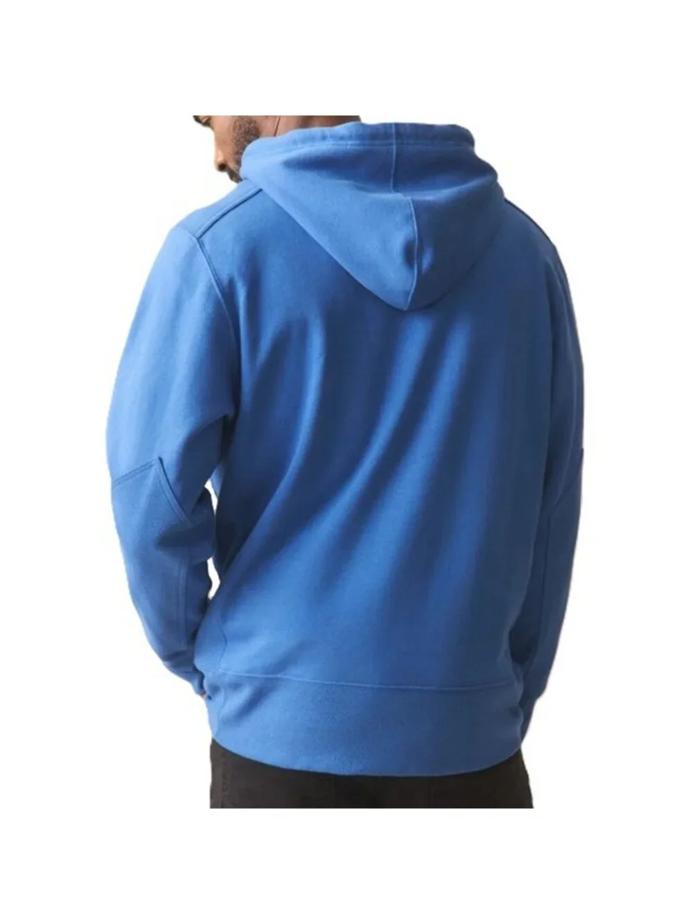 American Giant USA Made Hoodie Unisex Medium Blue Fleece Lined Kangaroo Pocket